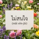 Daily Thai Confidence — Using ไม่สนใจ (mâi sǒn-jāi)